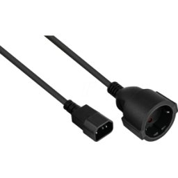 KABELMEISTER KM SK1402-S010 - Cable de red / adaptador, conector C14 a conector hembra tipo F,