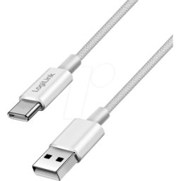 LOGILINK CU0320 - Cable de sincronización y carga, USB-C -> A, 60 W, blanco