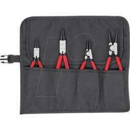 KNIPEX KN 00 19 56 V01 - Juego de herramientas, alicates, anillos de seguridad, 4 piezas