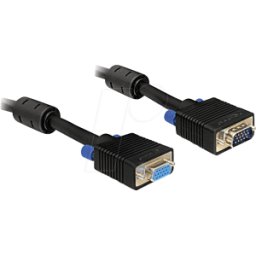 DELOCK 82568 - Cable VGA de monitor de 15 pines VGA, extensión de 15 m