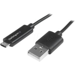 STARTECH.COM ST USBAUBL1M - Cable de sincronización y carga, USB-A > Micro-B, led, 1
