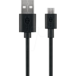 GOOBAY 46800 - Cable de carga y sincronización, USB-A -> Micro USB, 1 m
