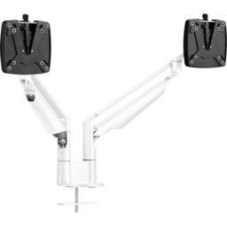 NOVUS 9904011000 - Soporte para monitor, 2 pantallas, montaje en mesa, blanco, 2 &#