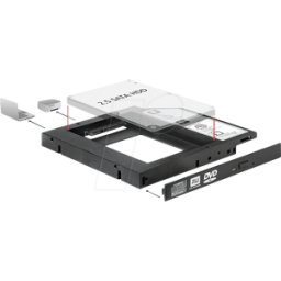 DELOCK 61993 - Bastidor de montaje para SATA HDD/SSD en 5,25 Slim