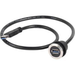 SCHLEGEL RRJVA USB3 - Conector USB 3,0 a conector de cable - Tipo A, acero inoxidable
