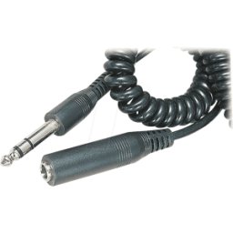 S-CONN SCO 30305 - Jack plug/jack socket, 6,3mm, espiral, 5m..