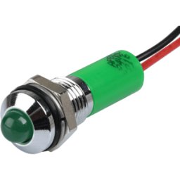 APEM APM Q8P3C G24E - Lámpara de señalización LED, verde, 24 V, 8