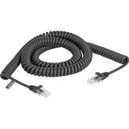DELOCK 87994 - Cable espiral RJ45, Cat.5e, negro, 3 m