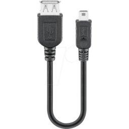 GOOBAY 95006 - Cable USB 2.0, conector hembra a macho mini B, 0,20 m