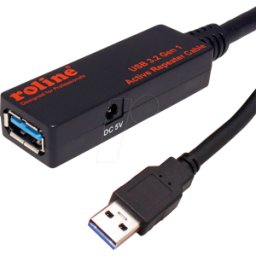 ROLINE 12041072 - Cable alargador USB 3.0 activo USB A, 20 m