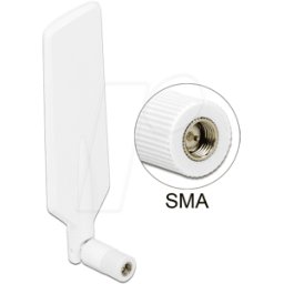 DELOCK 12430 - Antena, 4G, WLAN, banda doble, conector SMA, articulación