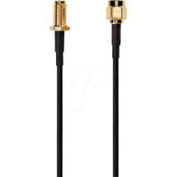 NEDIS N CSGL02210BK10 - Cable de antena, conector macho RP SMA / conector hembra RP SMA,