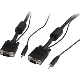 STARTECH.COM ST MXTHQMM5MA - Cable de monitor VGA 15 pines conector de audio VGA 5 m.