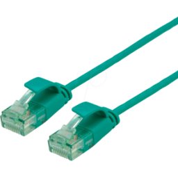 ROLINE RECYCLED MATERIAL ROLINE 21453430 - Cable de interconexiones Cat.6a (clase EA) UTP, Slim, verde, 0,1