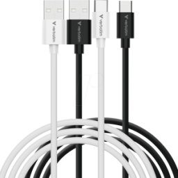 VERBATIM 32393 - Cable de sincronización y carga, USB-A -> USB-C, 1 m, paquete de