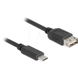 DELOCK 81534 - Cable USB 2.0 de clavija C a toma EASY A, 0,2 m