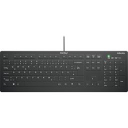 CONTOUR AK-C8112USBDE - Teclado, USB, IP68, desinfectable, negro, QWERTZ