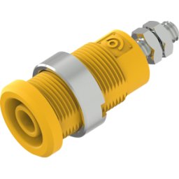 ELECTRO PJP PJP 3265-C-GE - Toma de plátano de seguridad, 4 mm, M4, amarillo