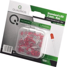 QUADRIOS QUAD 1802O019 - LED 3 mm - color rojo, 100 piezas