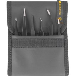 BERNSTEIN BERN 5 060 A - Juego de pinzas SMD, 6 piezas, ESD, con bolsa ESD