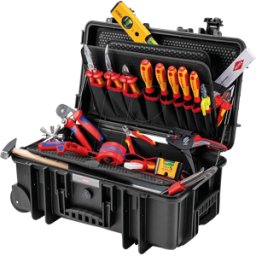 KNIPEX KN 00 21 33 E - Maletín de herramientas "Robust26Move" eléctrico, 23 piez