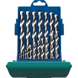 HELLER BOHRERSATZ ES-19 - Juego de brocas de acero inoxidable, HSS cobalto, 19 unidades