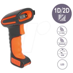 DELOCK 90507 - Escáner de códigos de barras, 2D, 2,4 GHz/Bluetoot