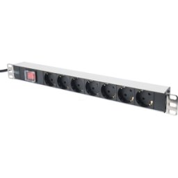 DIGITUS DN-95402 - Regleta de enchufes de 19", 1U, 7 aumentos