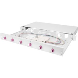 DIGITUS DIGI DN-96330-4 - Caja de empalme de fibra óptica, 1U, equipada, LC, OM4