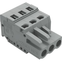 WAGO 231-103 - Regleta de 3 polos, RM 5,0 mm
