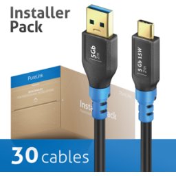 PURELINK FI-U320-020-PCK - Cable USB de 5 Gb/s, de conector A a conector C, 2,0 m, paquete
