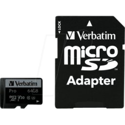 VERBATIM 47042 - Tarjeta de memoria microSDXC 64 GB, Verbatim, clase 10, U3