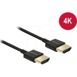 DELOCK 84775 - Cable HDMI de alta velocidad con Ethernet, 4K, 4,5 m..