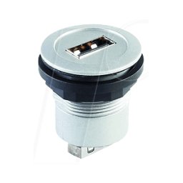 SCHLEGEL RRJ USB AA - Conector hembra USB 2.0 a conector hembra - tipo A, plateado