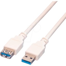 VALUE 11998978 - Cable USB 3.0, conector macho a a hembra, 1,8 m