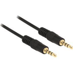 DELOCK 83434 - Cable de audio, conector jack de 4 pines de 3,5 mm, iPhone, 0,5