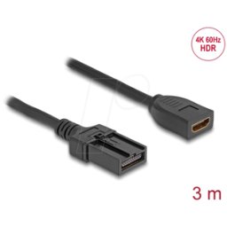 DELOCK 87905 - Cable HDMI para automóviles, HDMI-A hembra > HDMI-E macho, 3 m