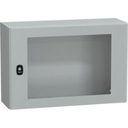 SCHNEIDER ELECTRIC NSYS3D4620T - Carcasa de acero S3D puerta tspt sin placa de montaje 400 x 600