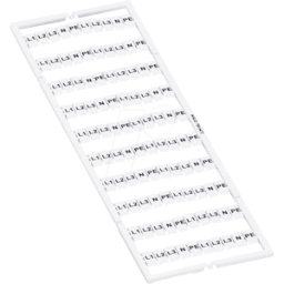 WAGO 793-5472 - TARJETA DE ROTULACIÓN WMB, L1, L2, L3, N, PE, L1, L2, L3,