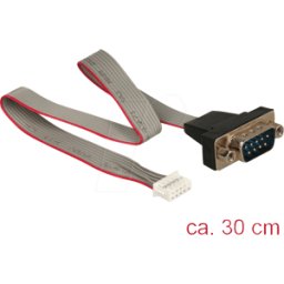 DELOCK 89632 - Conector hembra de poste Delock serie > conector macho DB9 RS-23