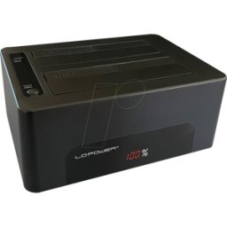 LC POWER LC-DOCK-U3-V - Estación de acoplamiento 2x 2,5"/3,5" SATA, USB 3.0, UASP