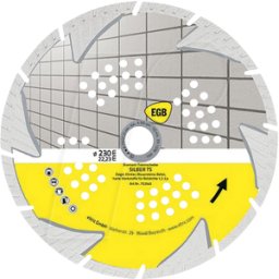EGB 752645 - Disco de corte de diamante 230 mm "plateado TS
