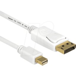 DELOCK 83481 - Cable DisplayPort, conector DP mini a conector DP, 1 m, blanco