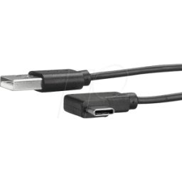 STARTECH.COM ST USB2AC1MR - Cable USB 2,0 USB-A a USB-C en ángulo de 1,0 m..