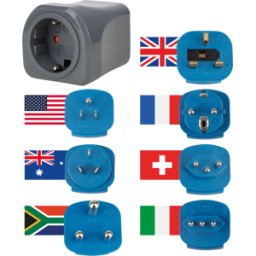 BRENNENSTUHL BRE 1508160 - Conjunto de enchufes de viaje / conjunto de adaptadores de viaje