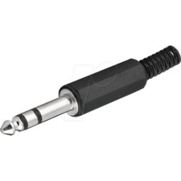 FREI KSS 63 - Conector jack, 6,3 mm, estéreo, 3 polos