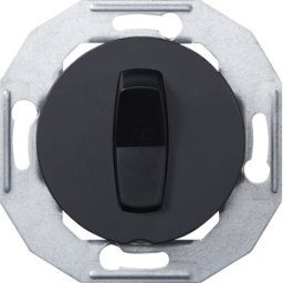 ELSO WDE011221 - Interruptor universal con placa central negro RENOVA