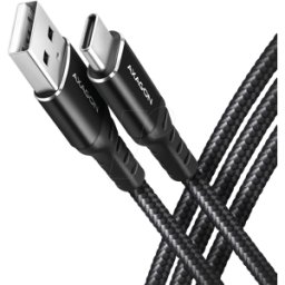 AXAGON AXG BUCM-AM20AB - Cable de carga y sincronización, USB-a -> USB-C, 2,0 m