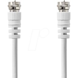 NEDIS N CSGL41000WT10 - Cable de antena y satélite, conector F F, 1.00m, blanco