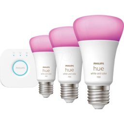 PHILIPS HUE HUE 929002468811 - Kit de inicio, 3x lámpara led, puente Hue